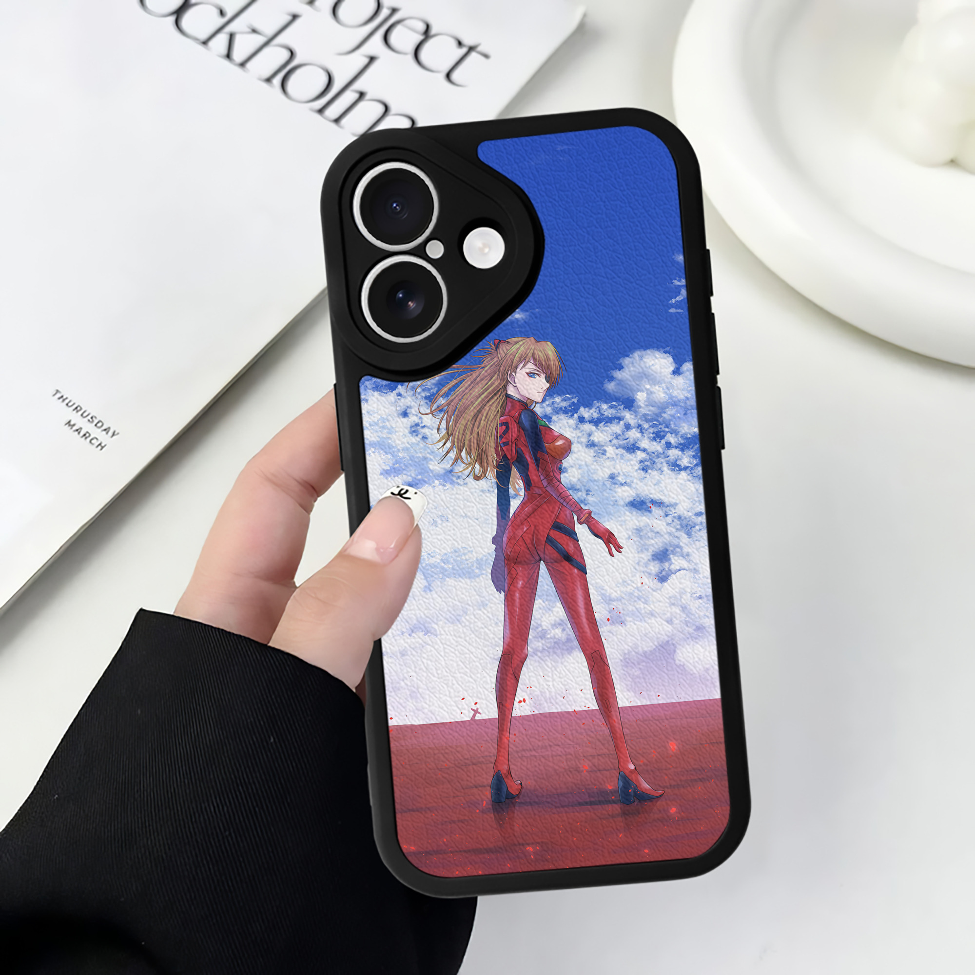 （画像用） EVA 新世紀エヴァンゲリオン 【iPhone 16シリーズ対応】シリコンスマホケース（レザー調） 材質：シリコン